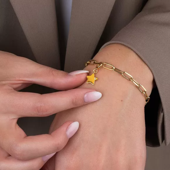 Online Melano Ornaments Diamond Paperclip Armband Armbanden
